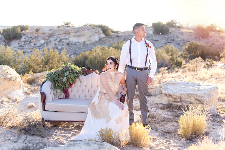 wedding planning photography styled shoot natural light outdoor elopement engagement New Mexico Albuquerque mountains Perfect Wedding Guide desert 