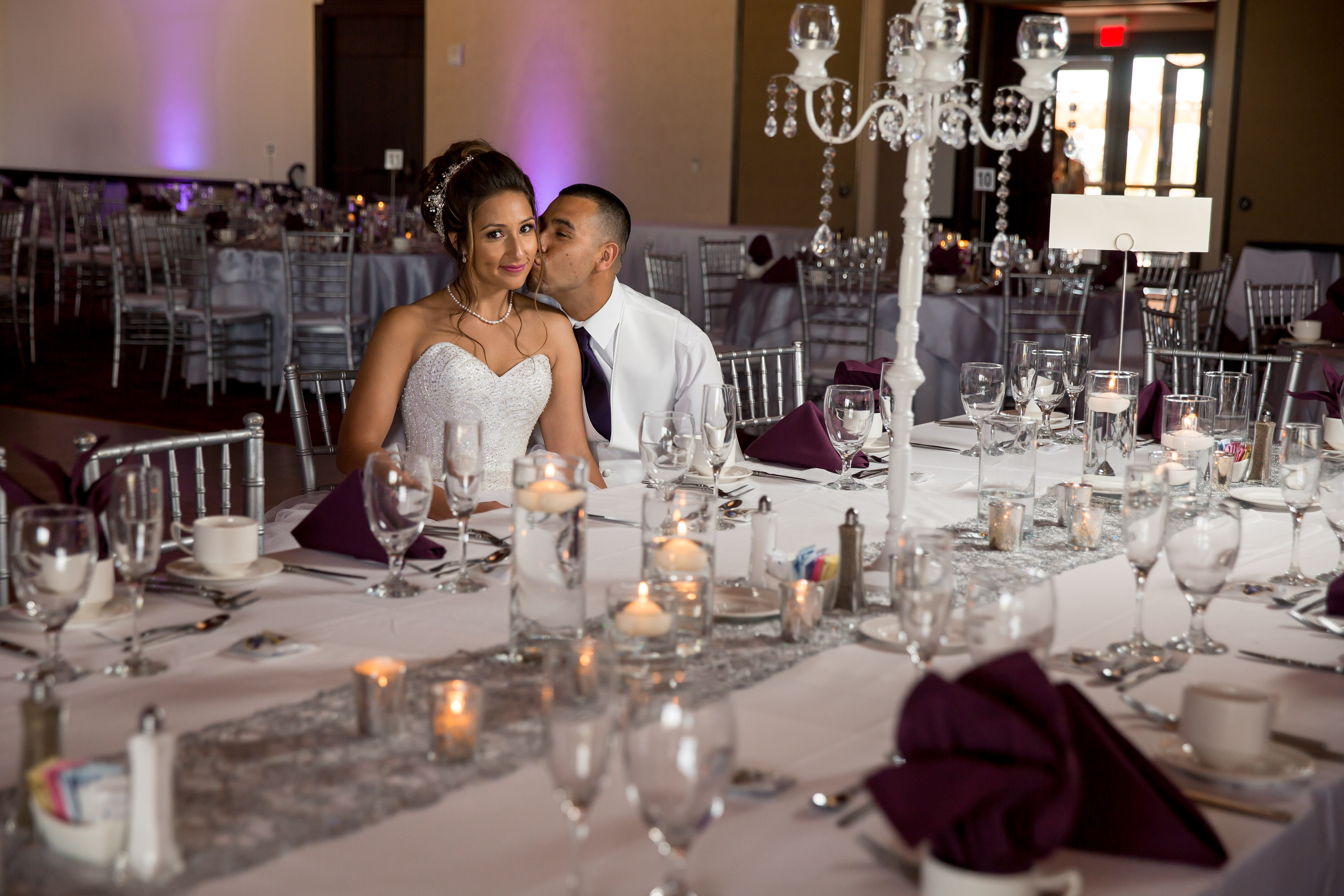 Perfect Wedding Guide planning design inspo ceremony inspiration marriage wedding vows celebration engaged planner tips tricks decor event New Mexico Albuquerque Santa Fe true love reception happily ever after white wedding silver details tablescape reception decor candles crystals