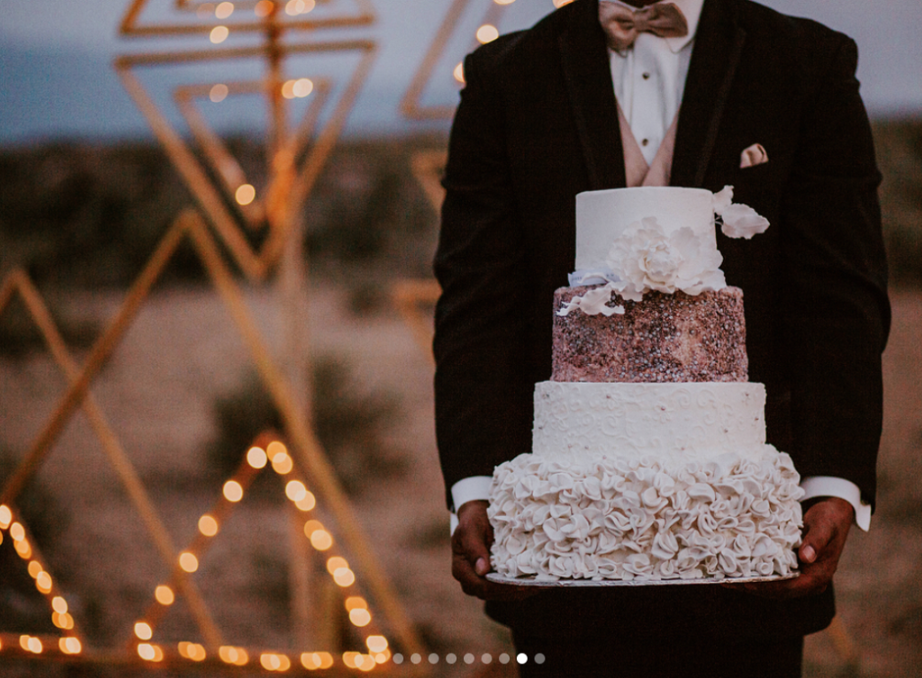 jasper k. photography, new mexico wedding cake, southwestern wedding cake, purple cake