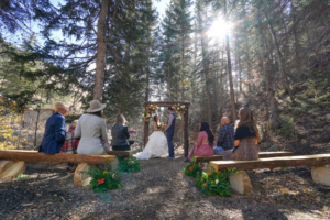 Colorado couple elopes to Lost Fork Base Camp for an intimate outdoor wedding.